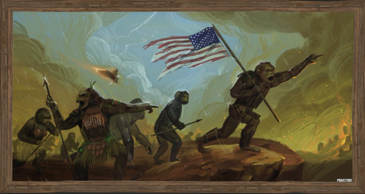 monsterarust's tweet image. Painting for @CoconutBGaming and the Ooks during Global Warfare 3 
#rustcommunity #artofrust #rustartgallery