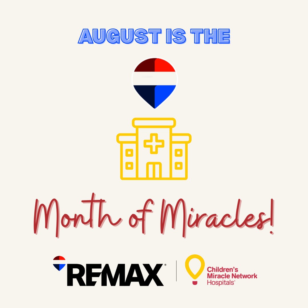 REMAXofStuart's tweet photo. Every August, we proudly support Nicklaus Children’s Hospital through the Children’s Miracle Network, raising funds that directly impact the lives of local children and their families.
#REMAXofStuart #MonthOfMiracles #CMN #LegacyOfSuccess #REMAX #TreasureCoastFL #August # https://t.co/c0nRTsKH3C