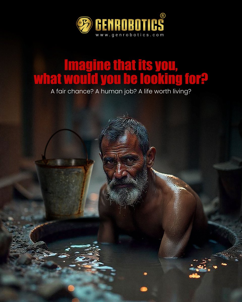 No one asks for luxury. Just a fair chance.

A chance to live, not just survive.
A job that respects, not risks, their life.
Manual scavenging is not work; it’s a violation of dignity. Technology exists. Change is possible. Now is the time.

🚫 It's time to end manual