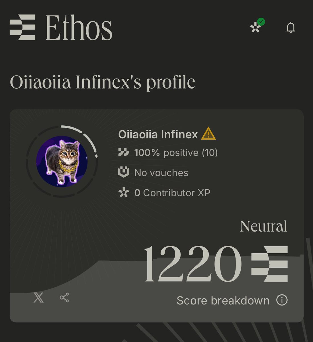 Who will be first to come forward and invite <a href="/OIIAOIIAInfinex/">Oiiaoiia Infinex</a> onto Ethos?