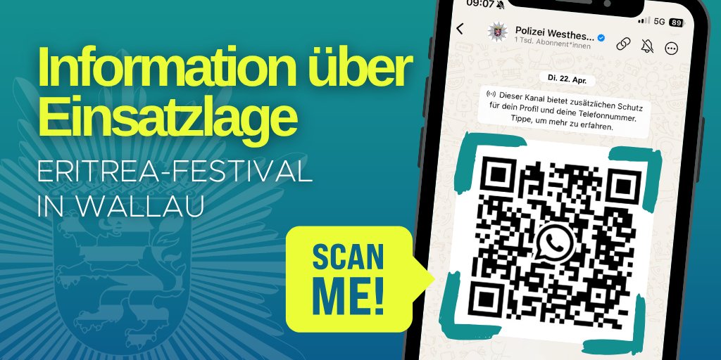 Polizei_WH's tweet image. Das #Eritreafestival in #Wallau ist bislang friedlich verlaufen. Bei neuen Entwicklungen informieren wir über X, unseren WhatsApp-Kanal und nur bei Bedarf via Pressemitteilung.
 
#Wallau0208 #Hofheim