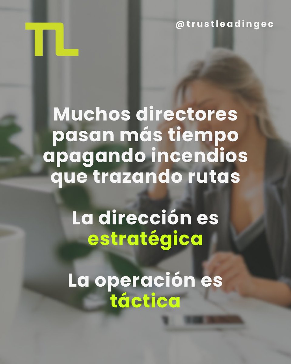 TrustLeading's tweet photo. La operación es táctica. La dirección es estratégica. 

Si no tomas altura, tu empresa seguirá reaccionando en vez de avanzar.

#PensamientoEstratégico 
#DirecciónEmpresarial #GestiónEficiente https://t.co/ma2G75cyzl