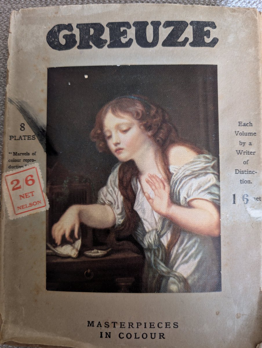 Holiday read, Greuze; a moralist with a passion for lovely shoulders, and a self obsessed, impertinent, shoe kissing adorer, and hapless husband of an apparently embezzling wife, savings swiped by the revolution and died penniless, appropriately enough, in the Louvre.