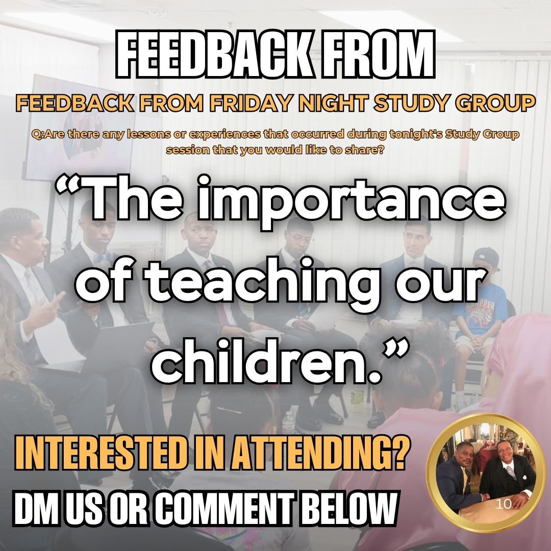 NOIWaxahachie's tweet image. APIDTA! ✊🏾 Here’s a few remarks of feedback that was shared regarding last night's Study Group from the believers &amp;amp; guests!

#NationofIslam

#GodFamilyNation

#6thMosque

#NOIWaxahachie

#Feedback