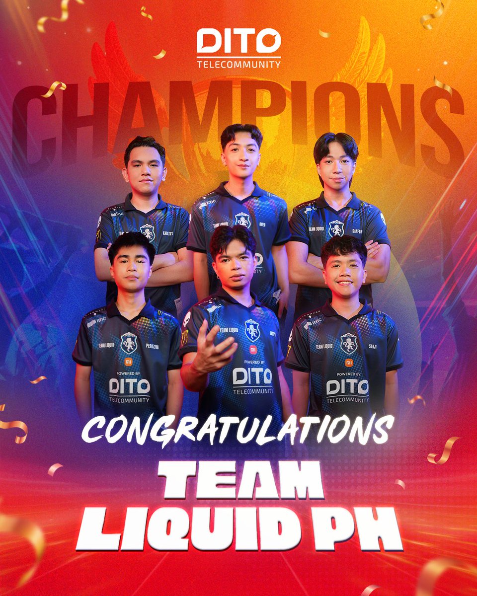 Congratulations to <a href="/teamliquidph/">Team Liquid PH</a> for bringing the MSC 2025 title home to the Philippines! 🇵🇭

We couldn’t be prouder of how you represented us on the global stage! Ang panalo niyo ay panalo naming lahat DITO! 

#DITOwithTeamLiquid #DITOTelecommunity #GalingDITO #AngGalingMoDITO