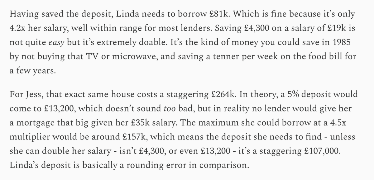 Really good piece by <a href="/mjrobbins/">Martin F. Robbins</a> on the generational income/wealth gap - tldr is that young people today earn so much more, but are then hammered by the apocalyptic scale of the housing crisis martinrobbins.substack.com/p/waspinomics-…