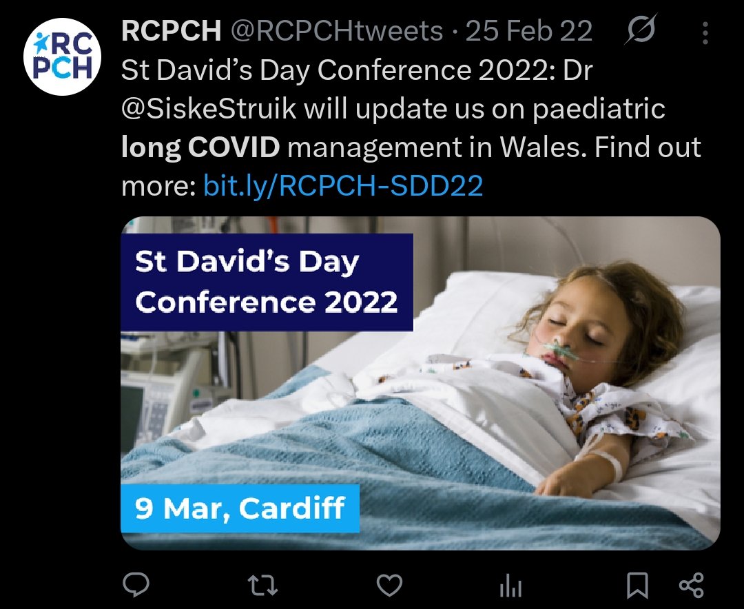 RCPCH's last post on Long Covid in children was 25 February 2022!

Why hasn't <a href="/RCPCHtweets/">RCPCH</a> provided updates based on CLoCK publications as they said they would three years ago?
