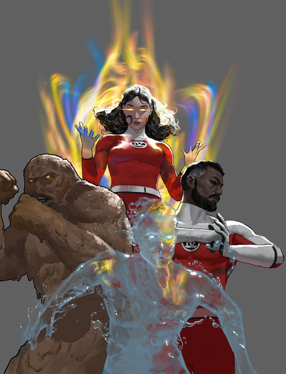 The Core 4 from The Antagonists Universe continued our tradition of critiquing the superhero genre by parodying other heroes with a new and original interesting take. Original set to debut in 2023 now was the perfect time to get these designs done! 

1. Mr. Solid(Opposite of Mr.