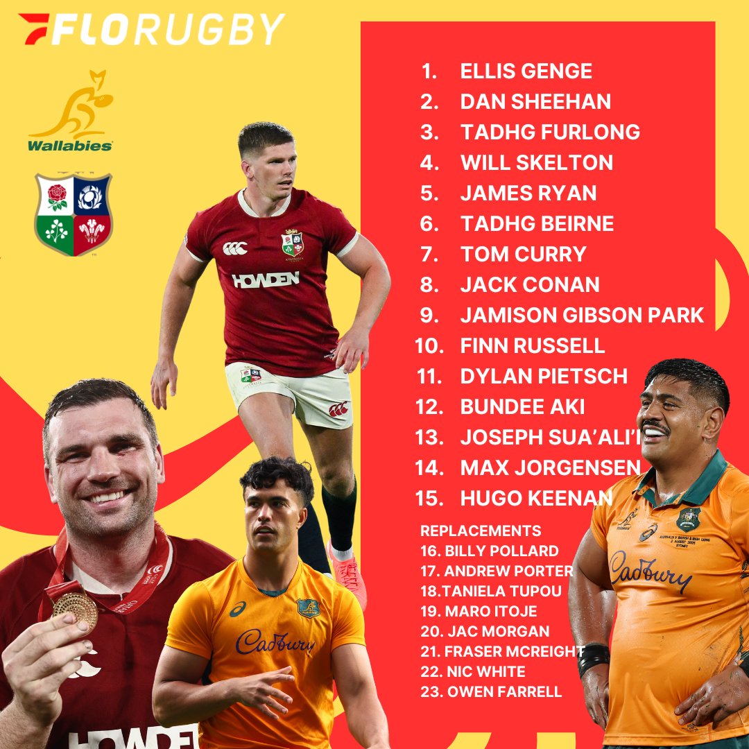 With the 2025 British and Irish Lions series now in the books 📕. Here is our combined Wallaby and Lions 23 🦘🦁

Who are you changing? 🤔 Let us know ⬇️

#britishandirishlions #wallabies #AUSvLIO #Lions2025 #australianrugby