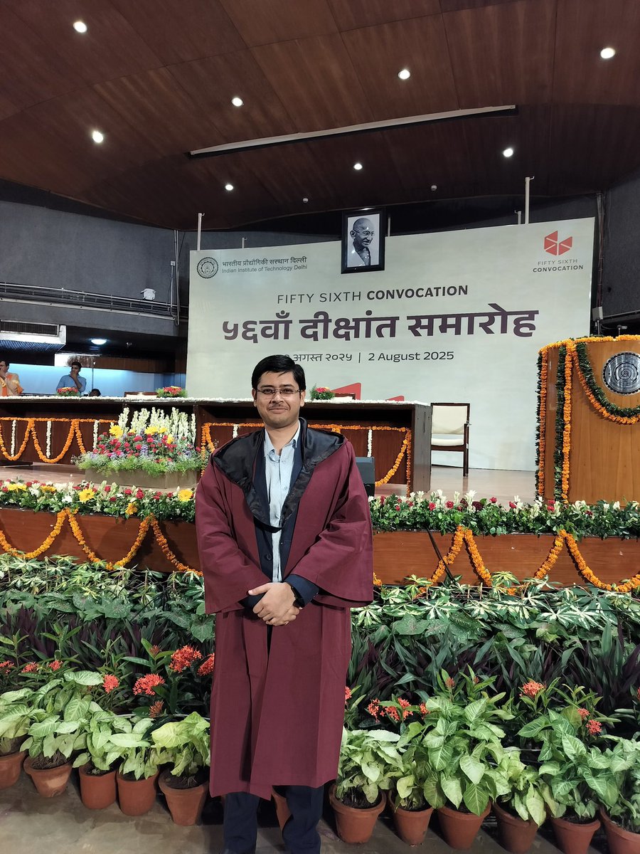 Do join me in congratulating Shivansh who has successfully defended his PhD thesis.
Photo at his convocation!

I am proud to also mention that Shivansh is originally from Kashi (he is also coincidentally close to Anmol ji’s family for decades)!