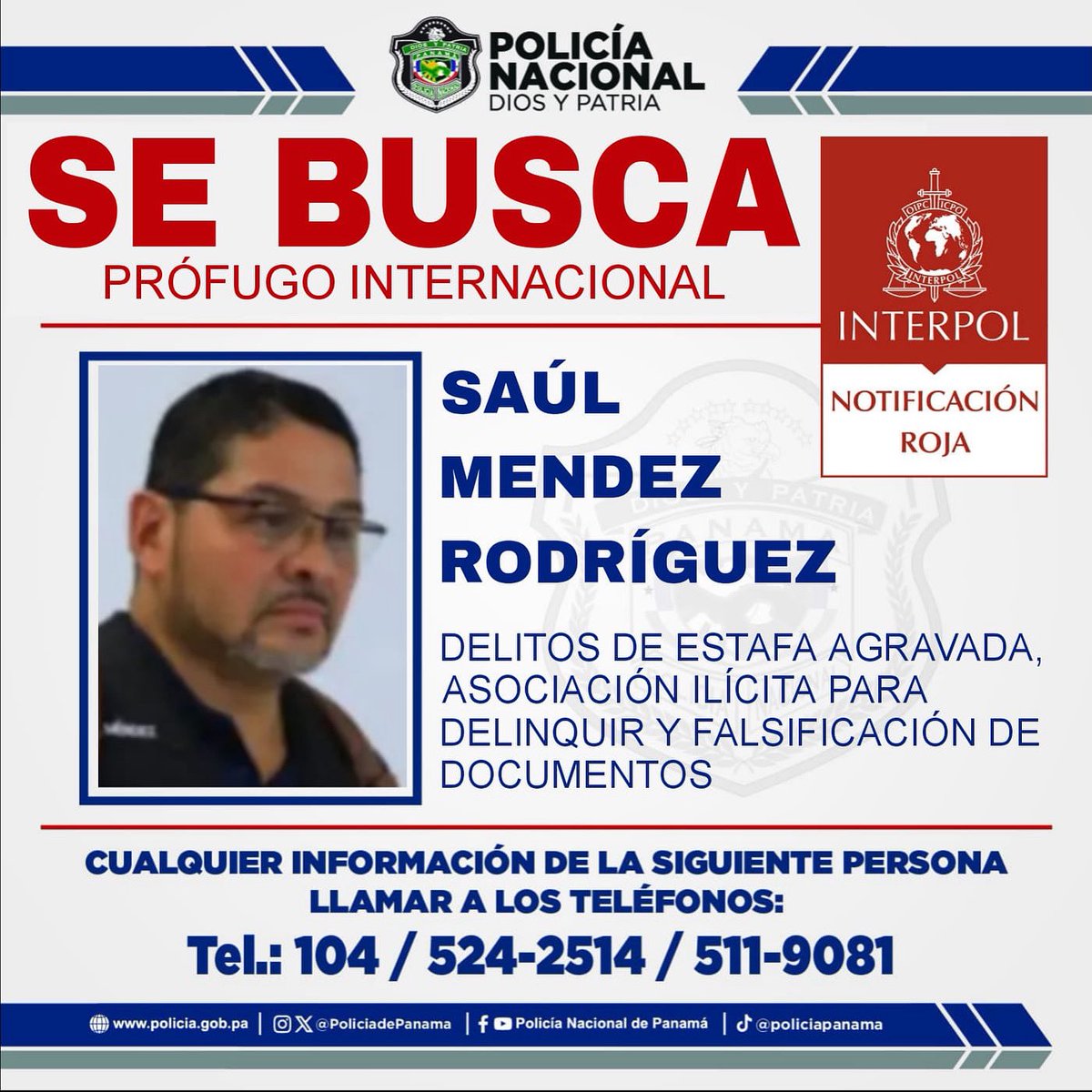 ¿Cuál es el cargo por encubrir a un delincuente buscado a nivel internacional? Porque si ellos dieron espacio para que este señor hablara, es porque saben exactamente en dónde está. La Interpol internacional lanzó una alerta roja sobre este individuo por los delitos de: