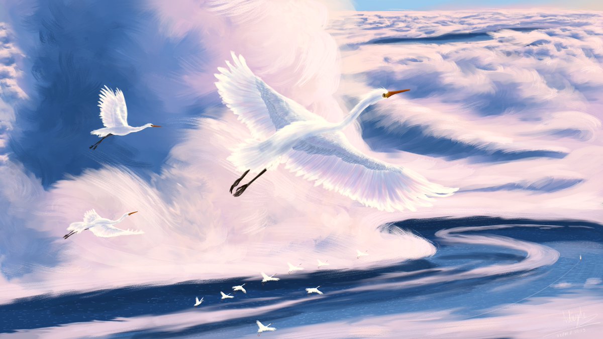 white cranes - Beyond the storm
-artwyde art