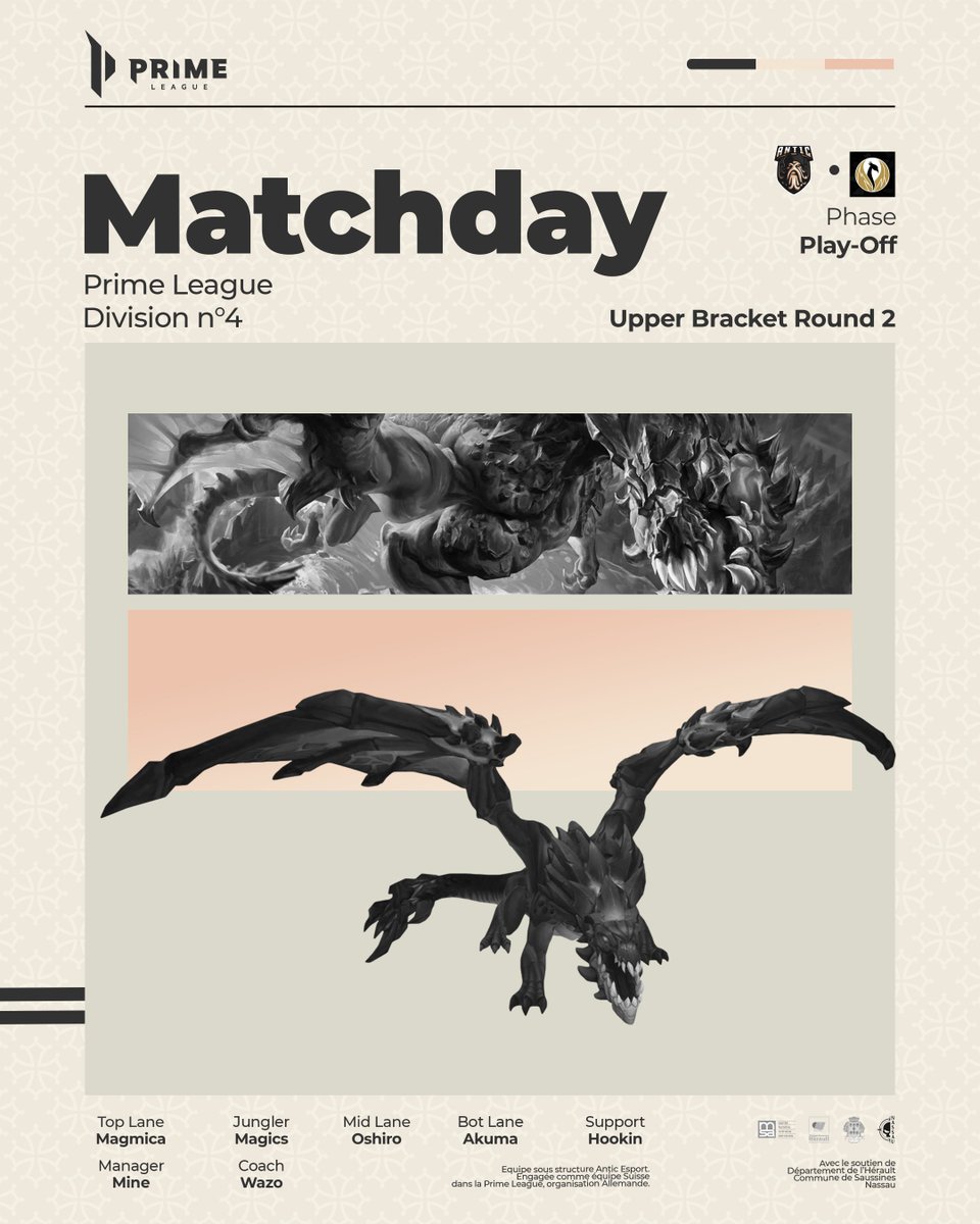 ⚫️ Prime League - Summer Split : Play-Off

L'objectif de notre équipe sera de continuer sur sa lancée⚔️

🆚Second Time Alive Revival
⌚️18h00
📺twitch.tv/raikuz
🎙️<a href="/RaikuzDev/">Raikuz</a> | <a href="/PyDeIta/">PyDelta</a> 

#ATCWIN