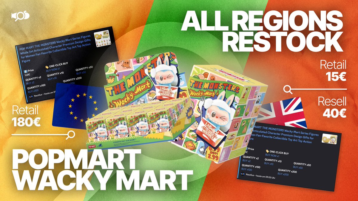 🚨 POP MART WackyMart just DROPPED on Amazon! 🚨

We detected it, we pinged it, we got it before anyone else 😤⚡️
Fastest Amazon monitors in the game 🖥️💨

Join us and never miss a drop — link in bio 🔗👀