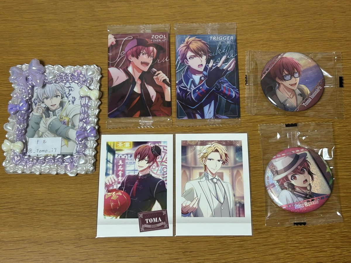 _tomo_i7's tweet photo. 【交換】アイナナ
ぱしゃこれ　ウエハース　缶バッジ

［譲］
ナギ　陸　龍之介　トウマ

［求］
壮五　天　百　巳波

郵送orなんば・日本橋手渡し

検索よりお気軽にお声掛け下さい🙇🏻‍♀️！ https://t.co/0CPshHY0of