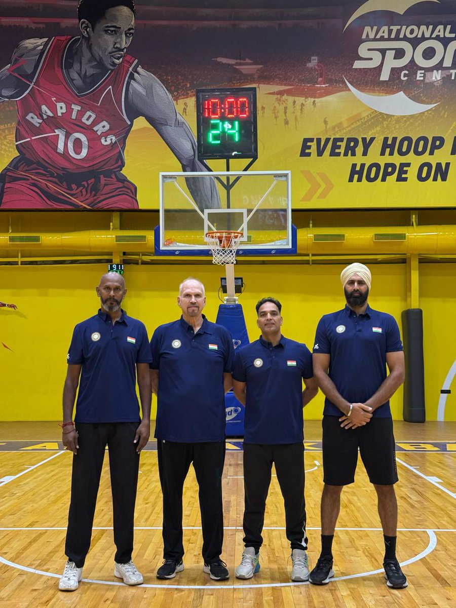 🇮🇳💪 Team India is locked in and ready!

The Indian Senior Men's Basketball Team is gearing up for the FIBA Asia Cup 2025 with focus, fire, and national pride. Off to Jeddah tomorrow!

📍 Training camp at the National Sports Center – where every hoop puts its hope on you. 🏀🔥