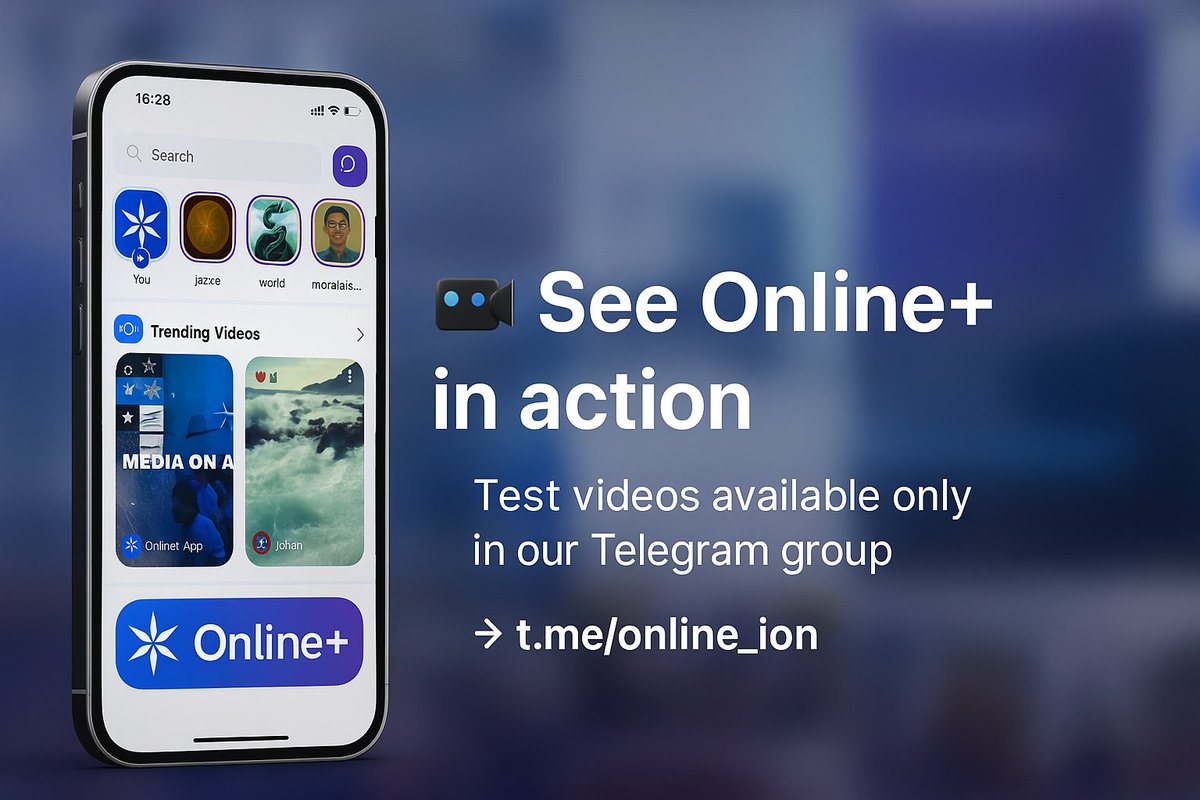 IONTechION's tweet image. 👀 Lurking on Twitter?  
We see you.

Wanna know what Online+ *really* looks like?  
🎬 Test videos drop only in the Telegram group.  
👉 t.me/online_ion

@ice_blockchain #OnlinePlus #DigitalSocialMedia #OnlineCommunity