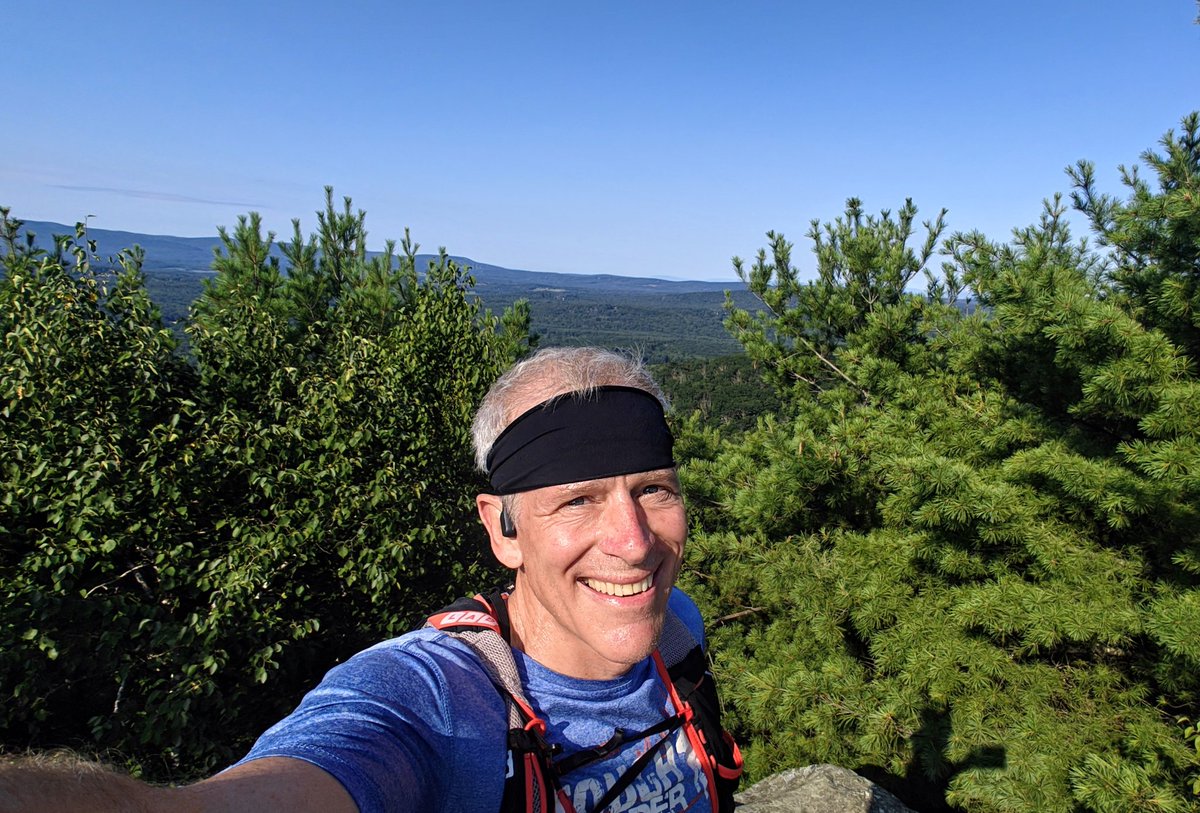 We're in the Berkshires with Susan's family before driving today to Lake Sunapee, NH to spend time with my extended family. Yesterday I did a 5.6-mile hike/trail run on the Appalachian Trail, and this morning I did a 40-minute, 2.5-mile lap up and down Monument Mountain - it was