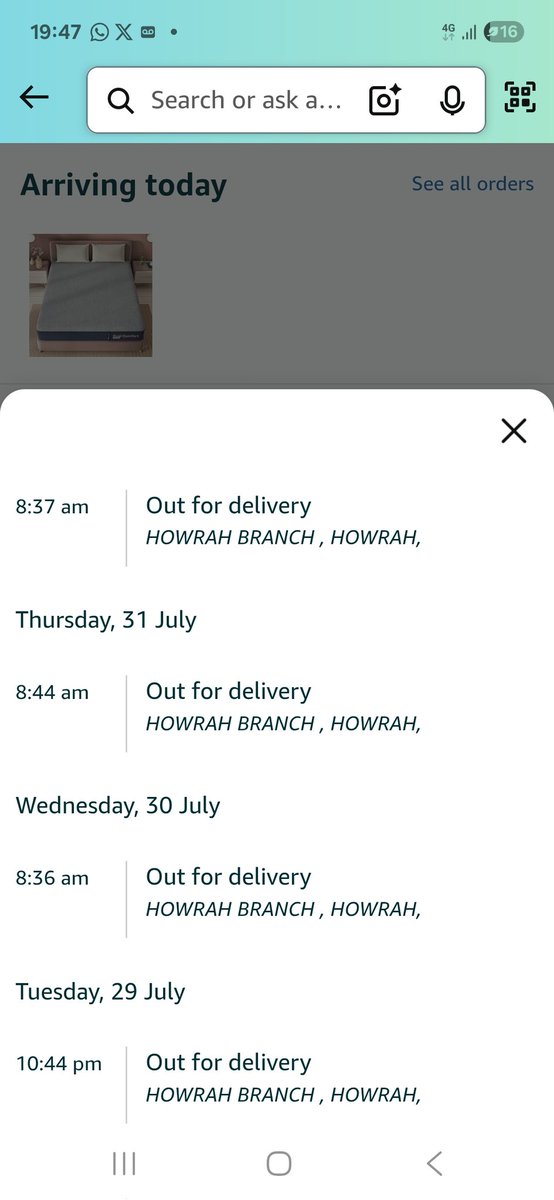 joy_dbong's tweet photo. Dear @amazonIN ,

As a prime customer, how many days I have to wait to get my order of @SupportWakefit mattress? I want to kno when @DTDCIndia will deliver my order? https://t.co/Qx2Js1QPN3