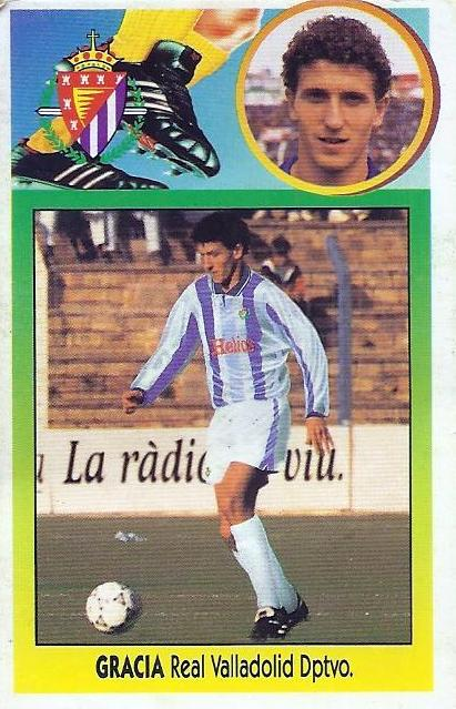 El centrocampista navarro Javi Gracia debutó en Primera con el Pucela en la 93/94, tras una buena campaña en Segunda con el Lleida.

En sus dos temporadas como blanquivioleta fue indiscutible y de lo más destacado del equipo.

Después fue importante en Real Sociedad y Villarreal.