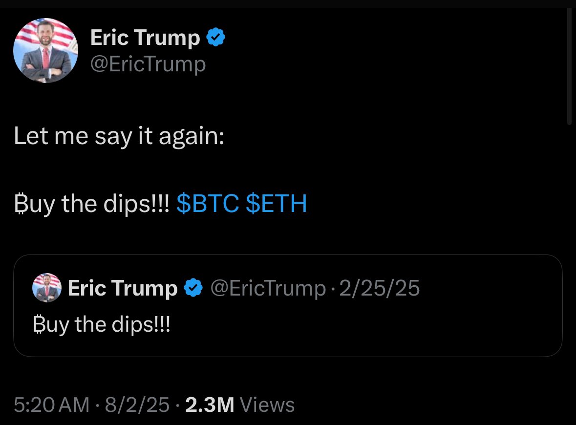 Last time he said that the dip dipped for 4 months.

What we doing this time?