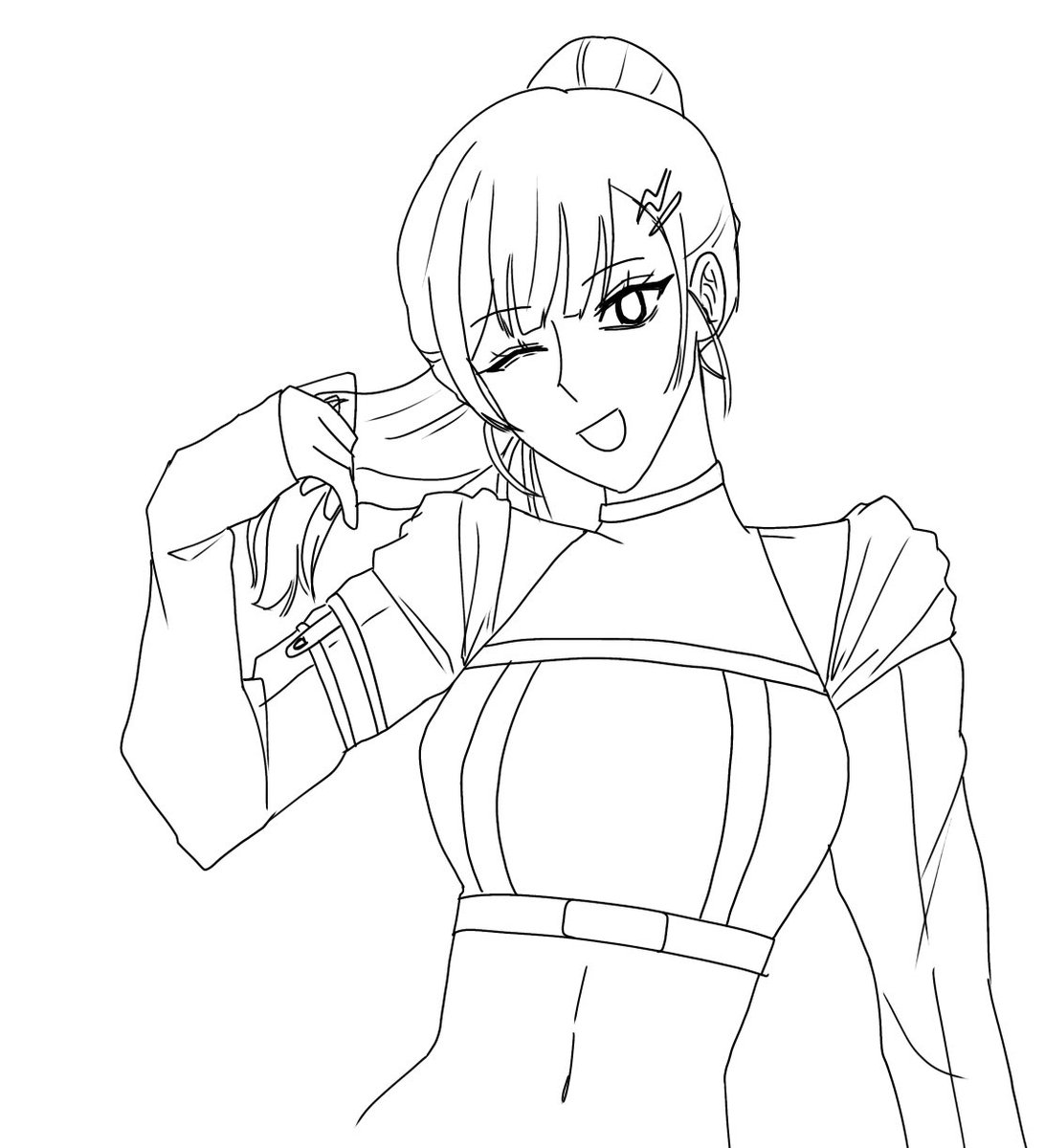 시라안 포니테일 낙서임니다.