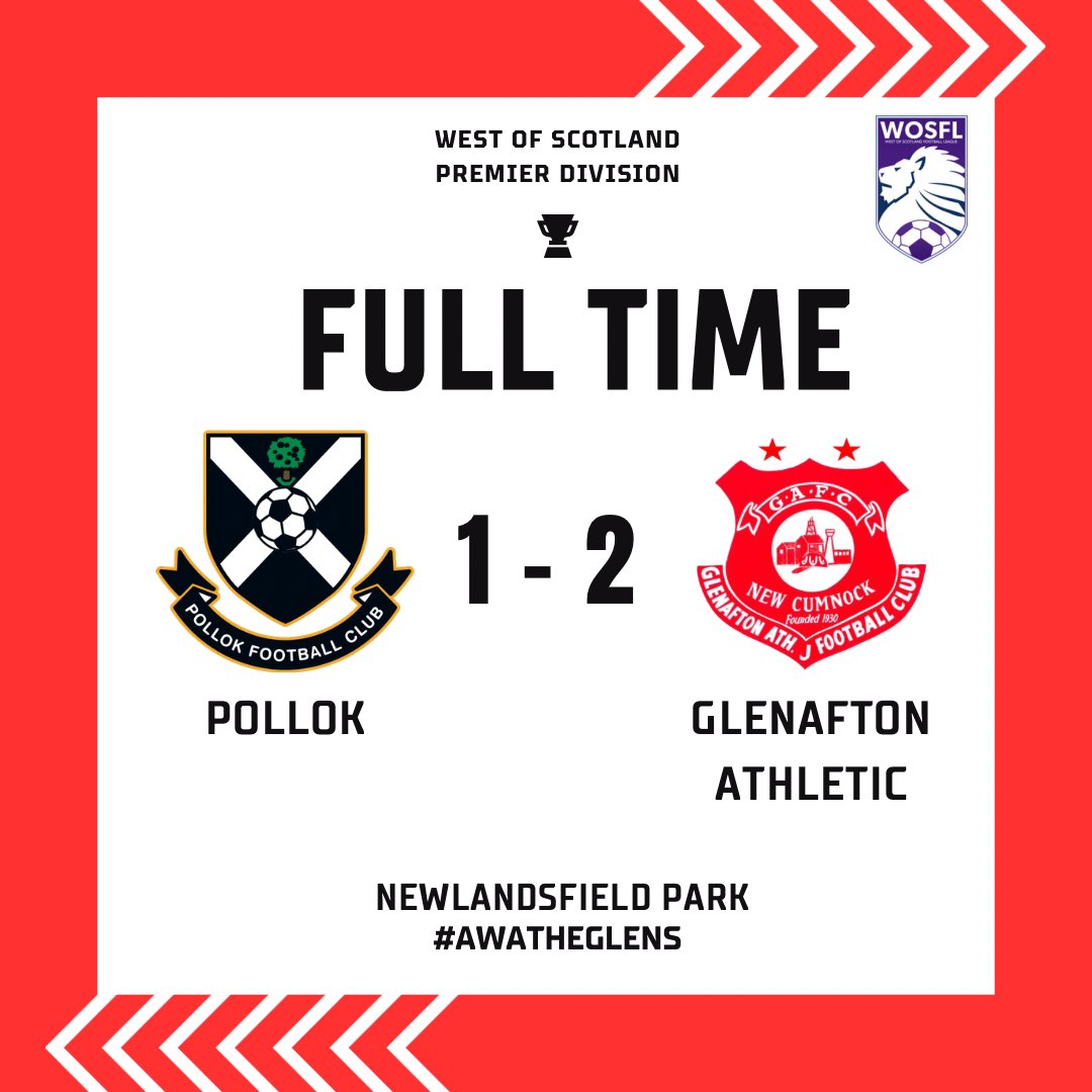 Glenafton Athletic (@glenaftonajfc) on Twitter photo 90’ | FULL TIME
#awatheglens 🔴⚪️ 90’ | FULL TIME
#awatheglens 🔴⚪️