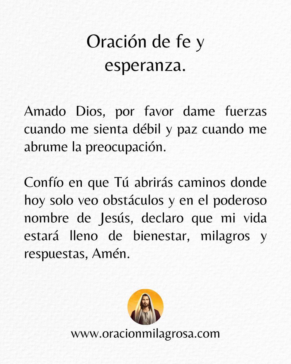 oracion_milagro's tweet photo. Oración de fe y esperanza 🙏 https://t.co/HXKVY5bLXK