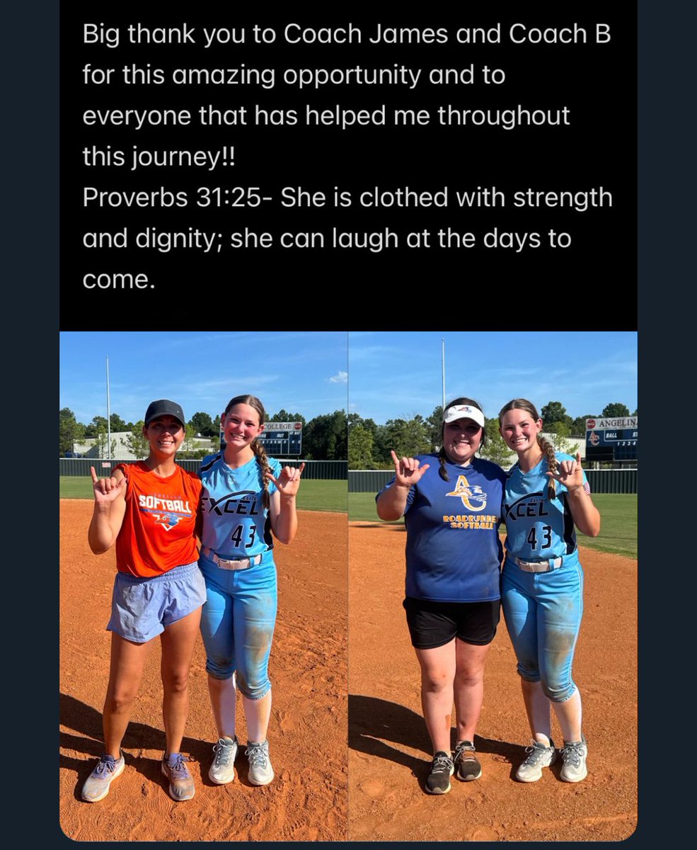 Congratulations to Excel Elite 18u Marshall player Aubrey Litton on her verbal commitment to Angelina College!!
