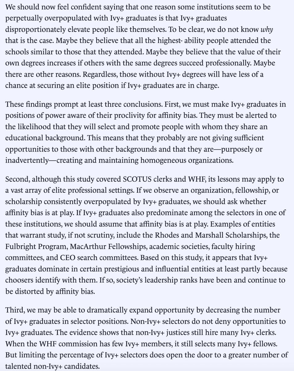 Joe Pitts (@jpittsaz) on Twitter photo Long and thoughtful read from <a href="/smarick/">Andy Smarick</a>: "One reason that elite professional positions are disproportionately held by Ivy and Ivy+ graduates is that Ivy and Ivy+ graduates in positions of power select people who share their educational backgrounds." Long and thoughtful read from <a href="/smarick/">Andy Smarick</a>: "One reason that elite professional positions are disproportionately held by Ivy and Ivy+ graduates is that Ivy and Ivy+ graduates in positions of power select people who share their educational backgrounds."
