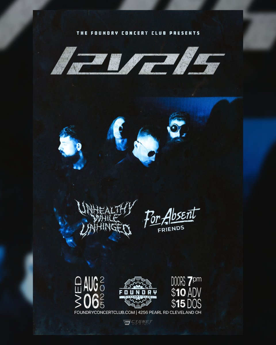 JUST ANNOUNCED! ▶️ Levels takes over the Foundry stage with Unhealthy While Unhinged and For Absent Friends this Wednesday. Tickets on sale NOW!
