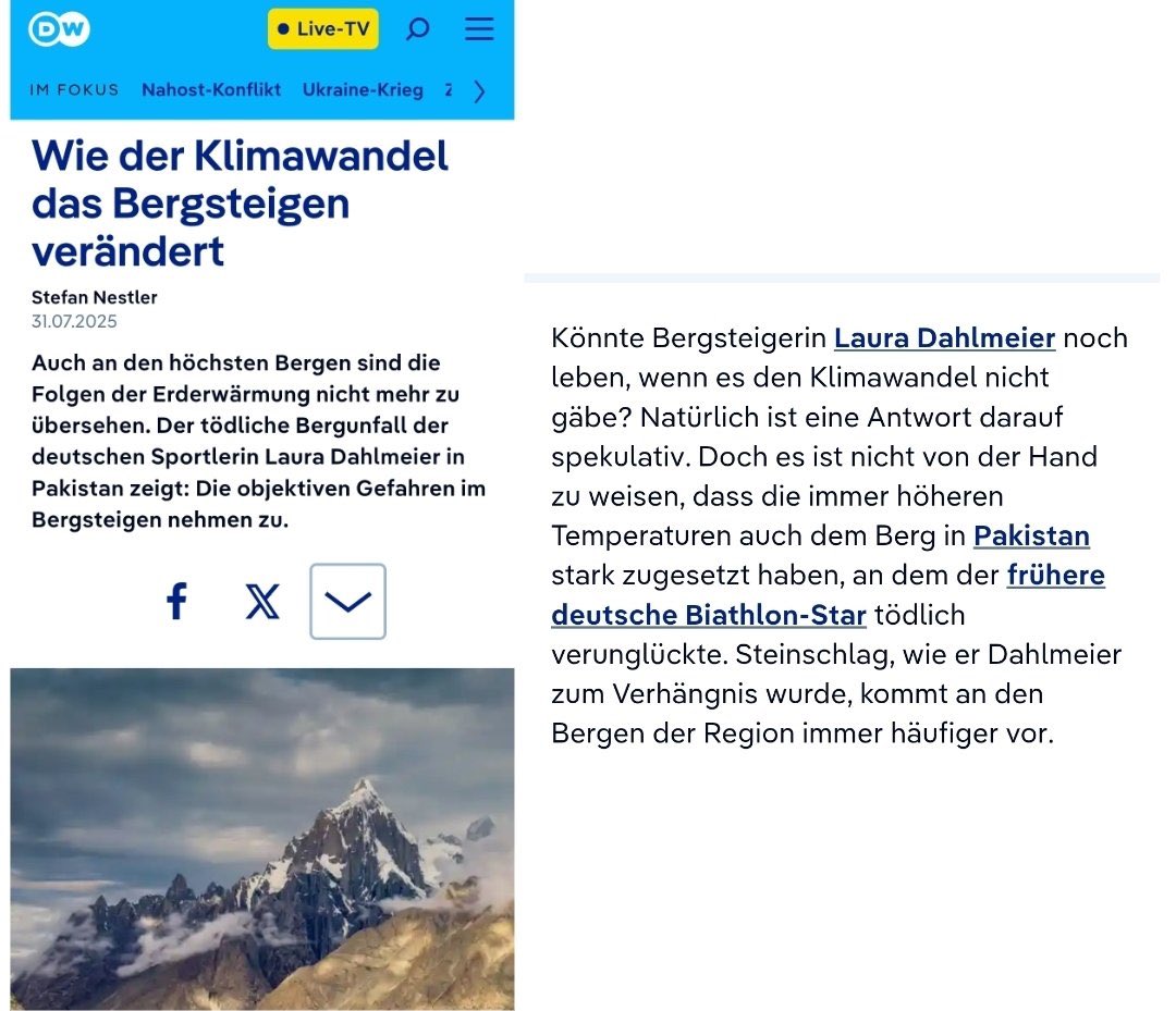 - - - Könnte #Elvis noch leben, wenn es den #Klimawandel nicht gäbe? - - -
Schämen diese Schreiberlinge sich nicht, Laura #Dahlmeier (s) Unfall für ihren erbärmlichen Unfug zu instrumentalisieren?
#Medien in #Deutschland