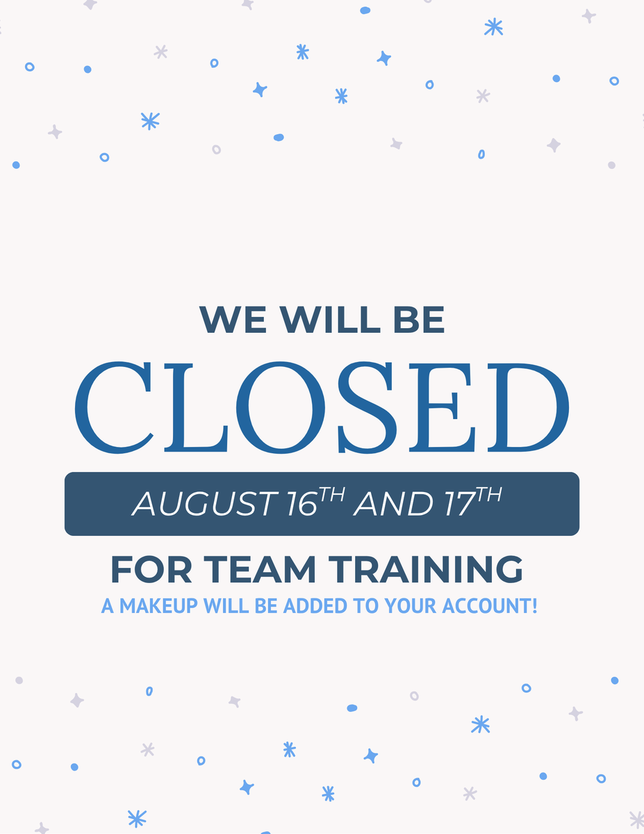 TLGSpring's tweet image. Parents we will be CLOSED Saturday August 16th and Sunday August 17th for team training! A makeup has been added to your account for the inconvenience, feel free to schedule at the front desk! #seriousfun #springtx #thelittlegymofspringtx