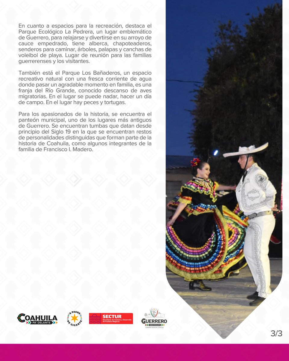 Guerrero, pueblo mágico lleno de historia y cultura.

#CoahuilaPaDelante #APasosDeGigante
<a href="/manolojim/">Manolo Jiménez Salinas</a> 
<a href="/SeTurCoah/">Secretaría de Turismo y Pueblos Mágicos Coahuila</a>