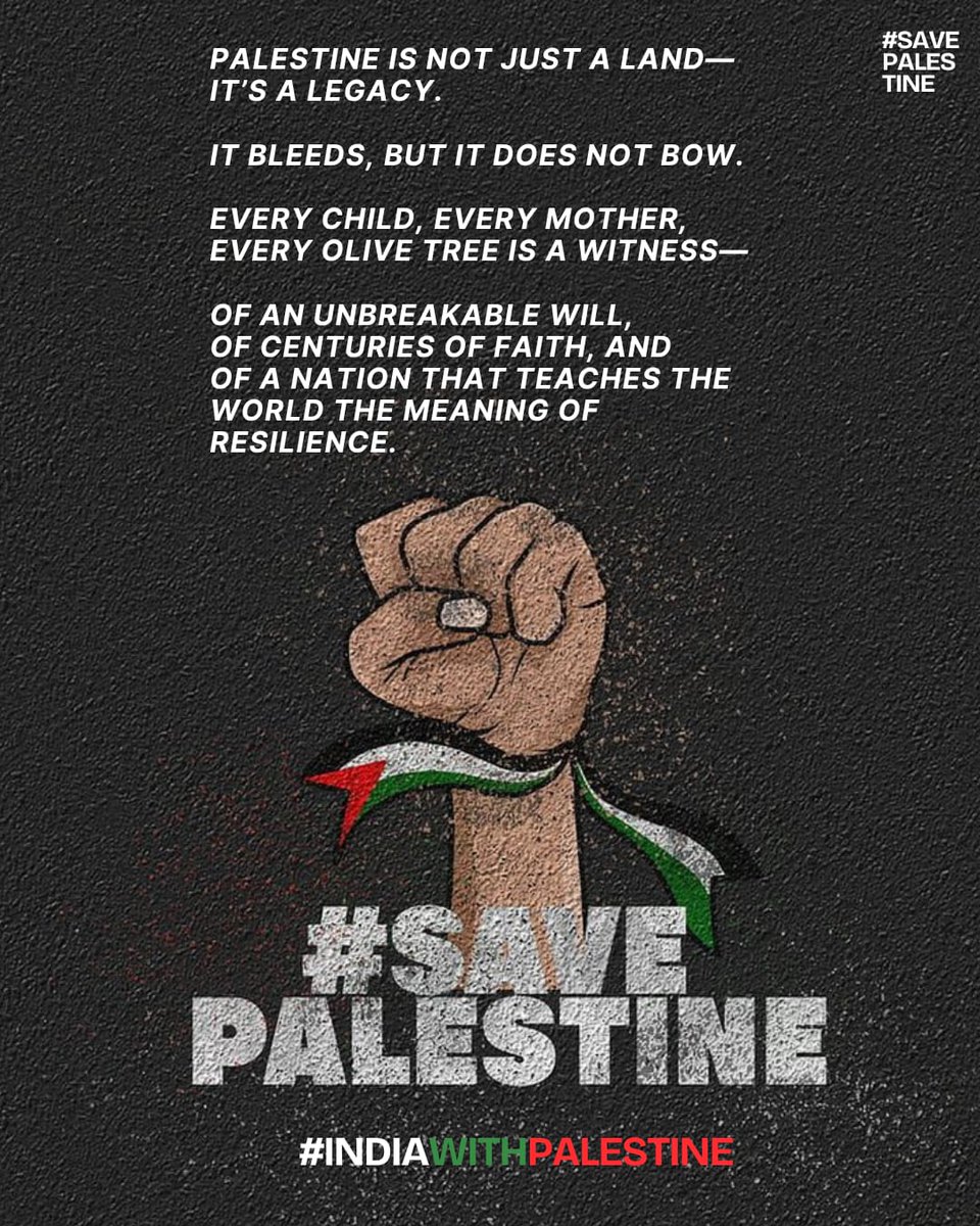 Palestine Is Not Just A Land It's A Legacy.

It Bleeds, But it Does Not Bow.
.
.
.
#IndiaWithPalestine