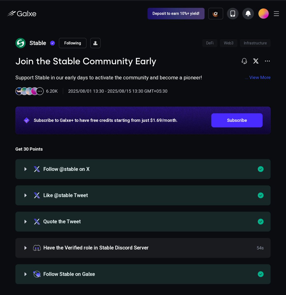 🪂🪂 Early Alpha - Join the Stable Community Early! <a href="/stable/">Stable</a>

• Raised : $28M 
• Reward : Potential Airdrop' 🪂
• Cost: $0 (FREE)
• Backed : <a href="/Bybit_Official/">Bybit</a> , <a href="/KuCoinVentures/">KuCoin Ventures</a> , <a href="/bitfinex/">Bitfinex</a> and <a href="/USDT0_to/">USDT0</a> &amp; Top tier 1 Vc.'

**" A new Layer 1 project, Stable, is live with its first