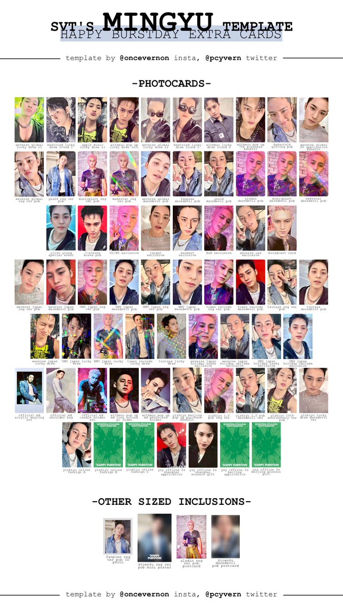 update to the seventeen 5th album happy burstday pob/fansign/lucky