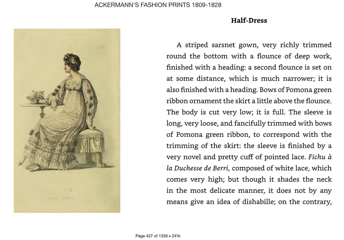All #Regency authors need this! Flip through twenty years of #Ackermann's Repository #fashions on your phone or tablet. Commentary and lots of extras included. Read about how this project came into being. ow.ly/VIX630sOgxi