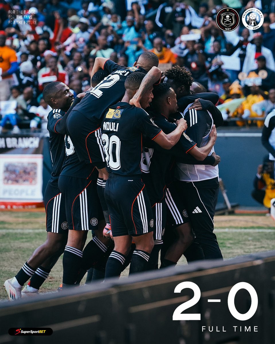 Orlando Pirates (@orlandopirates) on Twitter photo โ ๏ธ FT | <a href="/orlandopirates/">Orlando Pirates</a> 2 - 0 <a href="/polokwane_city/">#RiseAndShine</a>
๐ฅ
Appollis 13', Maswanganyi (P) 35'
โซโช๐ดโญ
#MatchDay
#OrlandoPirates
#OnceAlways โ ๏ธ FT | <a href="/orlandopirates/">Orlando Pirates</a> 2 - 0 <a href="/polokwane_city/">#RiseAndShine</a>
๐ฅ
Appollis 13', Maswanganyi (P) 35'
โซโช๐ดโญ
#MatchDay
#OrlandoPirates
#OnceAlways