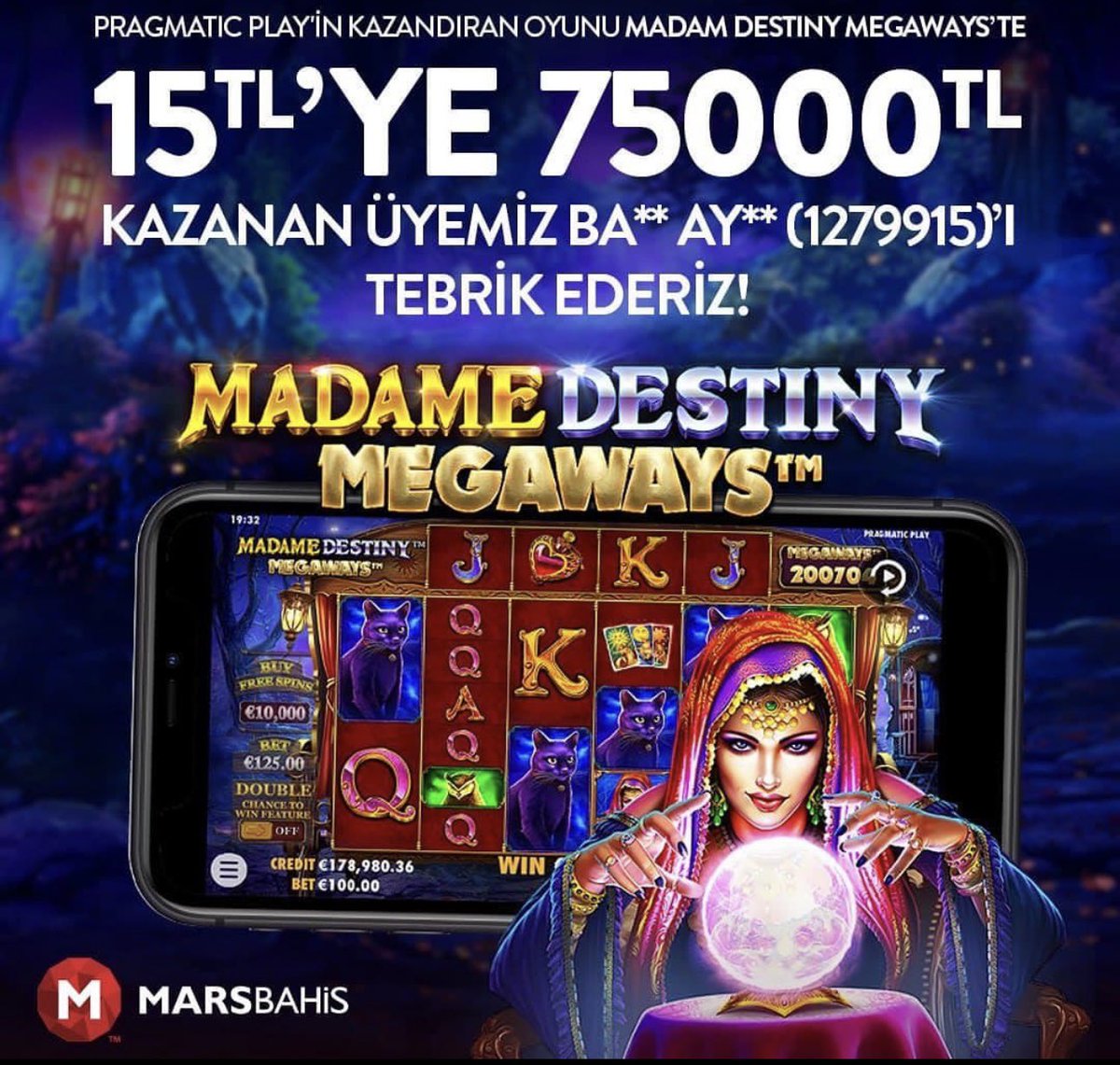 🏆Slotun akışın'da orjinallik varsa kazanç sağlam olur.
🎉Bitcoin Etherium Usdt yatırımlarına %20 Bonus!

👉 t.ly/marsdirek

#marsbahis #casibom #bets10
#denemebonusu #otobet #mobilbahis