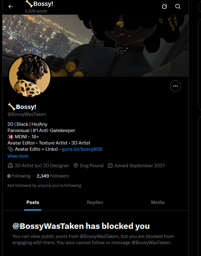 RABIESABITE's tweet photo. If you could not use the avatar that'd be neat,
Otherwise this is just for awareness that Bossy.. kinda sucks, idk, I'm evil or sth apparently https://t.co/caaVyNRlPr