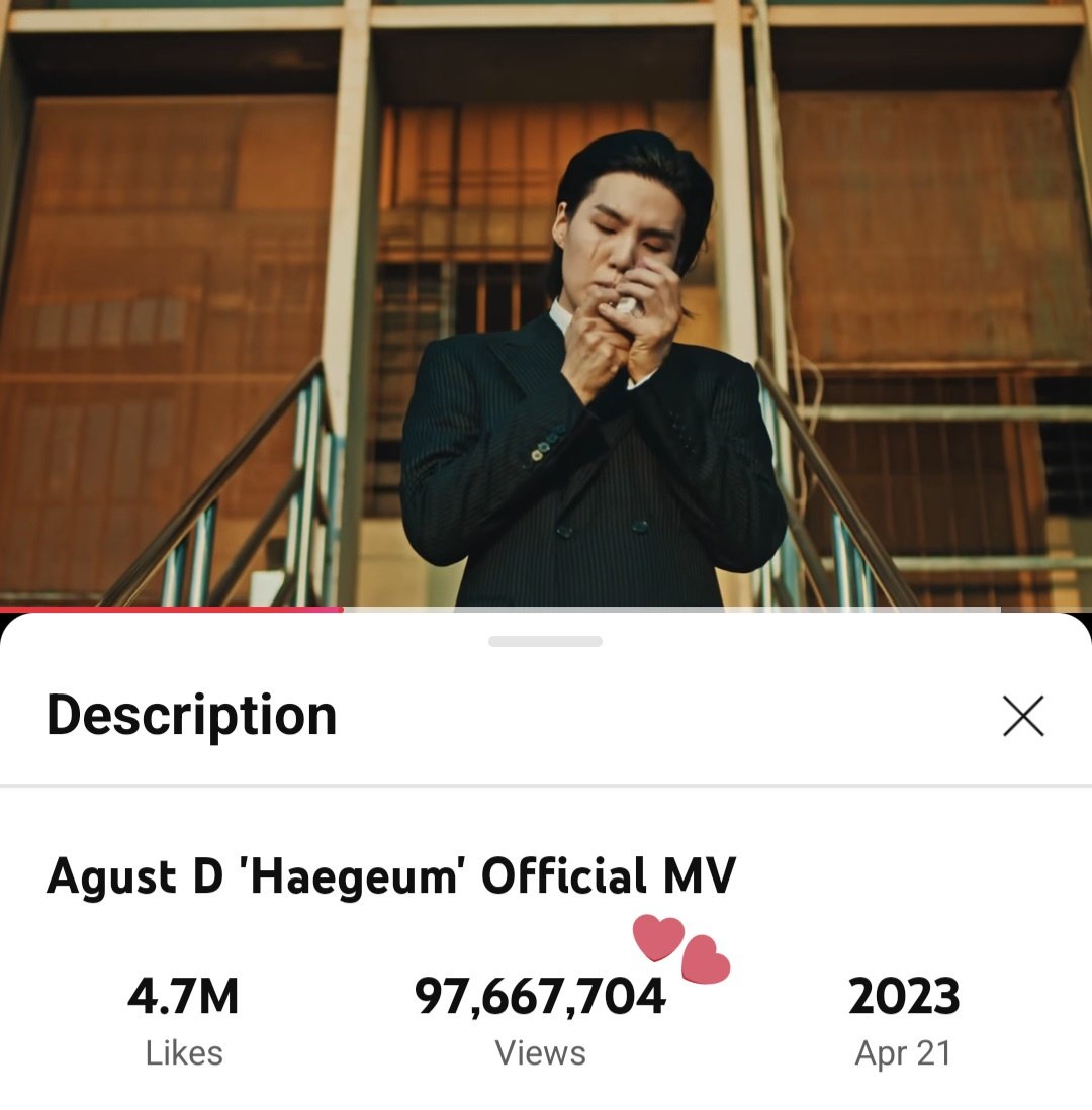 AGUST D CHARTS (@dataagustd) on Twitter photo ๐จ "Haegeum" MV is only 2.34M views away from hitting 100 MILLION on YouTube! ๐ฅข
Letโs keep pushing โ tag your moots and drop your screenshots! ๐ช
<a href="/SUGAprojJPN39/">SUGA JAPAN</a> <a href="/teamsugaph/">TEAM SUGA PH ๐ต๐ญ๐ฅข</a> <a href="/agusugaturkey/">SUGA TรRKฤฐYE โท ๐น๐ท</a> <a href="/MinYoongiBDfb/">MinYoongi Bangladesh Fb (slow)</a>
STREAM HAEGEUM ON YT
#HaegeumTo100M
#SUGA #AgustD #๋ฐฉํ์๋
๋จ์๊ฐ #์๊ฐ ๐จ "Haegeum" MV is only 2.34M views away from hitting 100 MILLION on YouTube! ๐ฅข
Letโs keep pushing โ tag your moots and drop your screenshots! ๐ช
<a href="/SUGAprojJPN39/">SUGA JAPAN</a> <a href="/teamsugaph/">TEAM SUGA PH ๐ต๐ญ๐ฅข</a> <a href="/agusugaturkey/">SUGA TรRKฤฐYE โท ๐น๐ท</a> <a href="/MinYoongiBDfb/">MinYoongi Bangladesh Fb (slow)</a>
STREAM HAEGEUM ON YT
#HaegeumTo100M
#SUGA #AgustD #๋ฐฉํ์๋
๋จ์๊ฐ #์๊ฐ