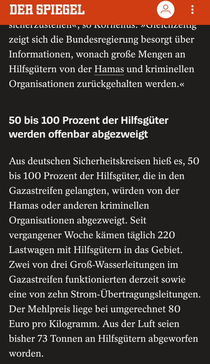 Die #Hamas stiehlt die humanitären Hilfslieferungen um Bilder für ihre Propaganda zu erzeugen.

Die Palästinenser:Innen sind der #Hamas egal.
Ihr geht es nur um #Judenhass. 
👇👇👇👇👇👇
spiegel.de/politik/deutsc…