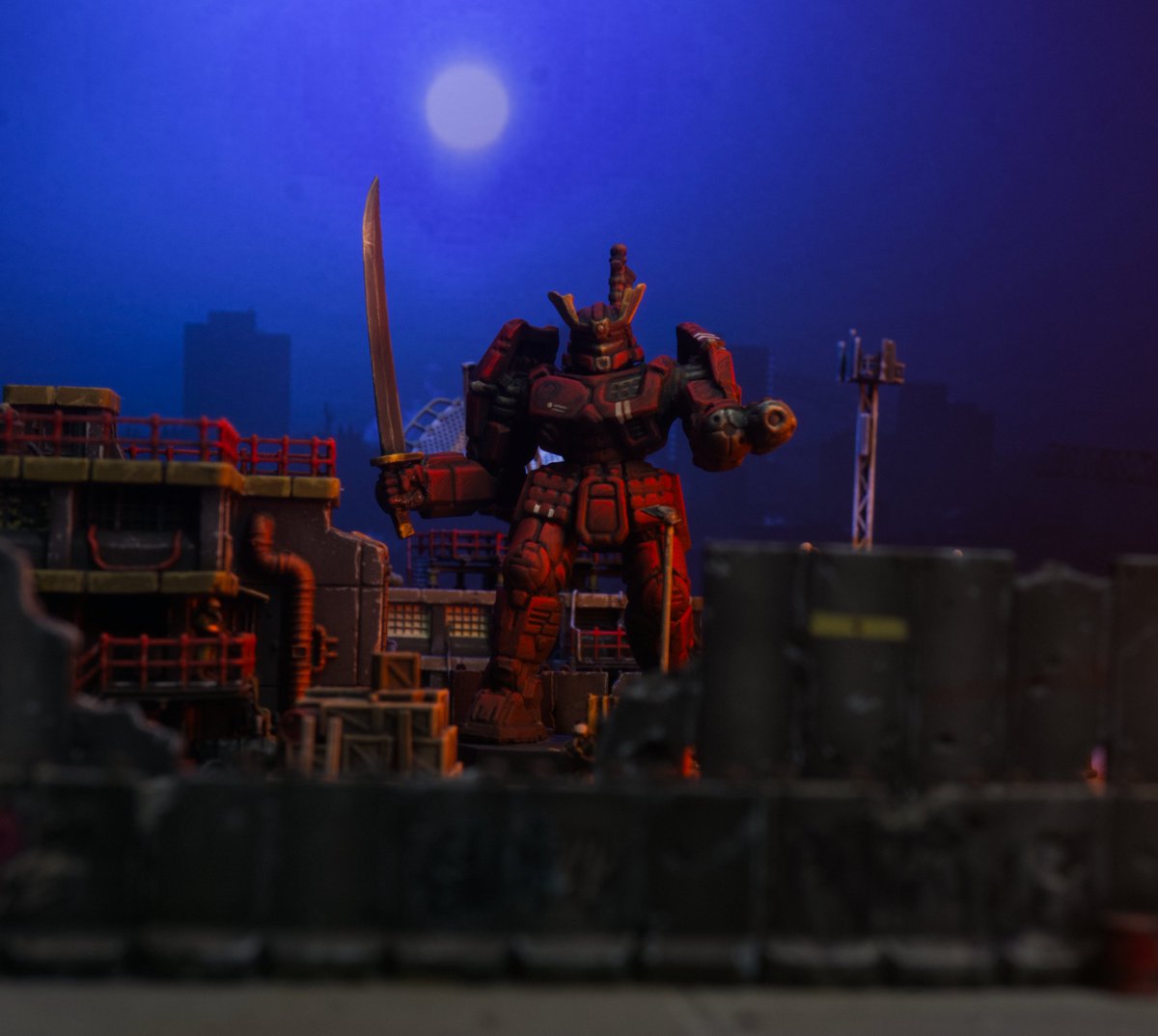 Finished up this 2nd Legion of Vega Hatamoto-Chi from #battletech for a client of mine the other day. Great model, love the redesign for this mech.

#minipainting #battletechcommunity #mecha