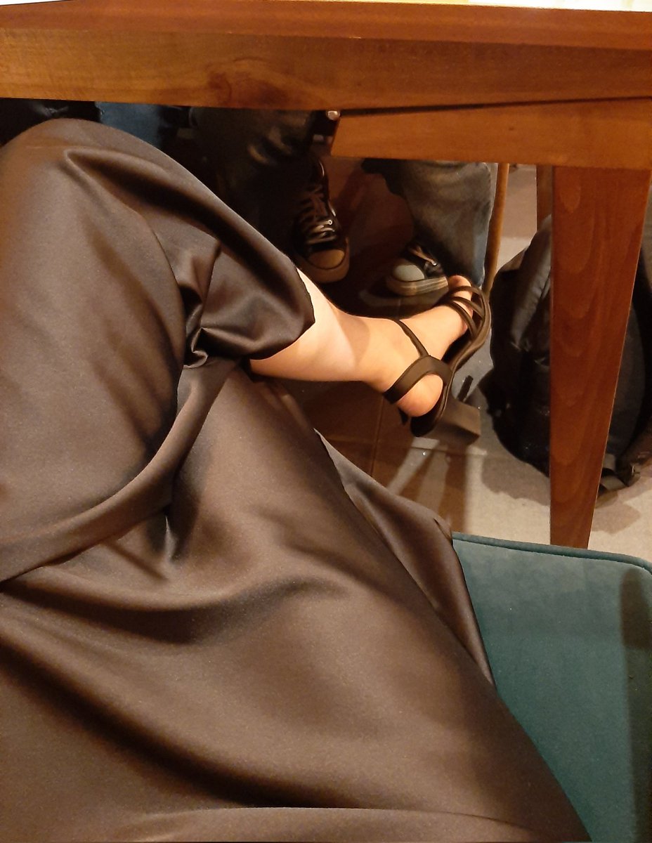What if I started hitting you under the table with my foot and you wouldn't be able to scream? 😋