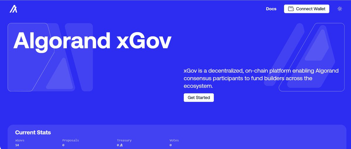 Algorand Foundation (@algofoundation) on Twitter photo 🚨 The future of Algorand governance starts now!
xGov Beta is live on mainnet!
Do you run a node or manage a Reti pool? Enroll today and help shape the ecosystem.
Proposals open 1 September.
xgov.algorand.co 🚨 The future of Algorand governance starts now!
xGov Beta is live on mainnet!
Do you run a node or manage a Reti pool? Enroll today and help shape the ecosystem.
Proposals open 1 September.
xgov.algorand.co