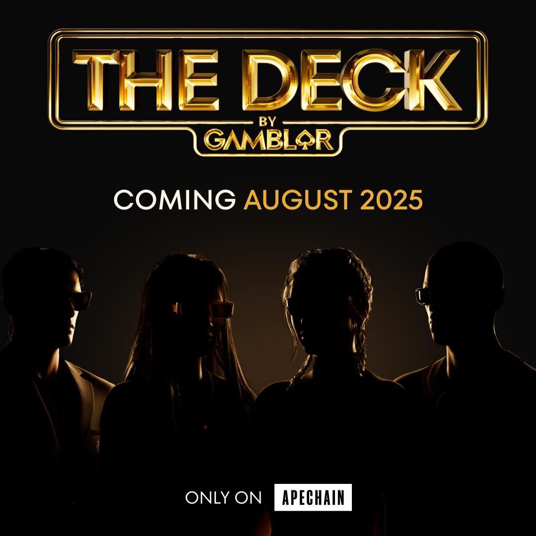 🔥 The Deck 🔥
by @gamblorcasino

Coming August 2025. Only on <a href="/apecoin/">ApeCoin</a> 

👉7+ REAL utilities usually reserved for VIPs only.

👉Covering EVERYTHING available on the Gamblor platform.

👉Offering a top tier visual identity for our Gamblor community.

More details to be revealed
