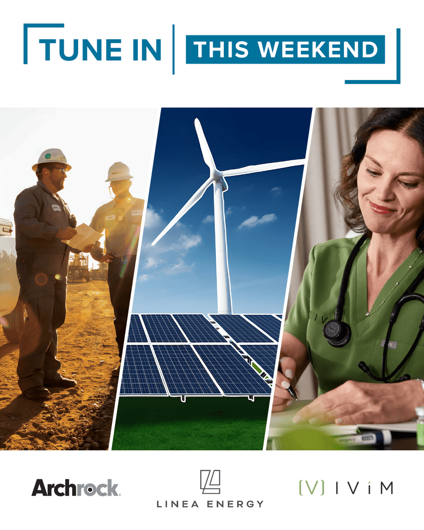 Inside the Blueprint (@insidebp) on Twitter photo 📺 Tune in to Inside the Blueprint this Saturday as we explore the stories of three companies leading the charge toward a cleaner, healthier, and more efficient future:
▶️ Saturday, 8/2 at 5 PM ET on Bloomberg US
<a href="/ArchrockInc/">Archrock, Inc.</a> | <a href="/LineaRenewables/">Linea Energy</a> | #IvimHealth 📺 Tune in to Inside the Blueprint this Saturday as we explore the stories of three companies leading the charge toward a cleaner, healthier, and more efficient future:
▶️ Saturday, 8/2 at 5 PM ET on Bloomberg US
<a href="/ArchrockInc/">Archrock, Inc.</a> | <a href="/LineaRenewables/">Linea Energy</a> | #IvimHealth