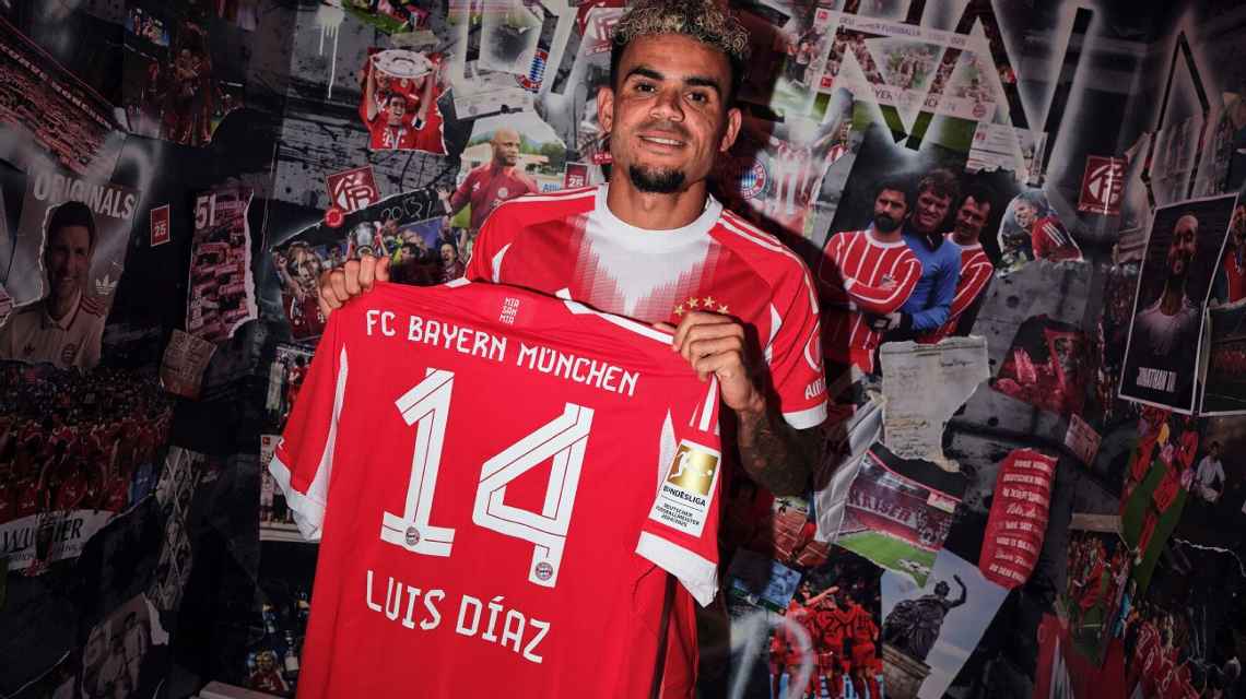 Bayern Munich have confirmed the signing of Luis Díaz from Liverpool on a deal worth $88m! He becomes Bayern's third signing of the summer following the arrivals of Bayer Leverkusen's Jonathan Tah and Hoffenheim midfielder Tom Bischof.
-
-
#soccer #premierleague #championsleague
