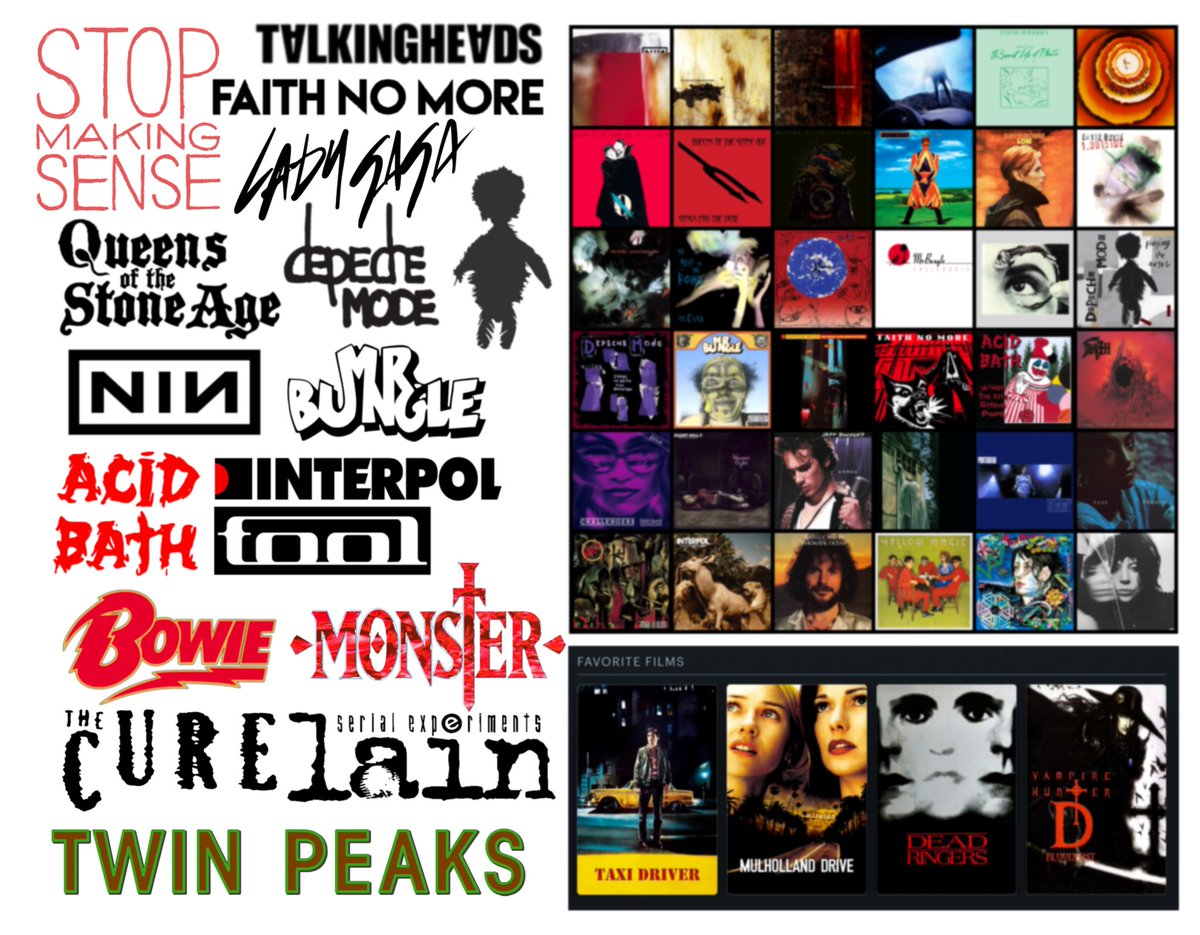 intro #musictwt #filmtwt #promotwt

here are some things that i love, including my favorite bands, films and some series + a little topster of favorite albums 
rt and tell me about your favorites:)

i also draw and will post some of my drawings pretty soon (i promise)